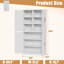 Armoire de rangement pour garde-manger en acier blanc avec tablettes réglables, armoire de campagne robuste pour cuisines, salles de bain et salons