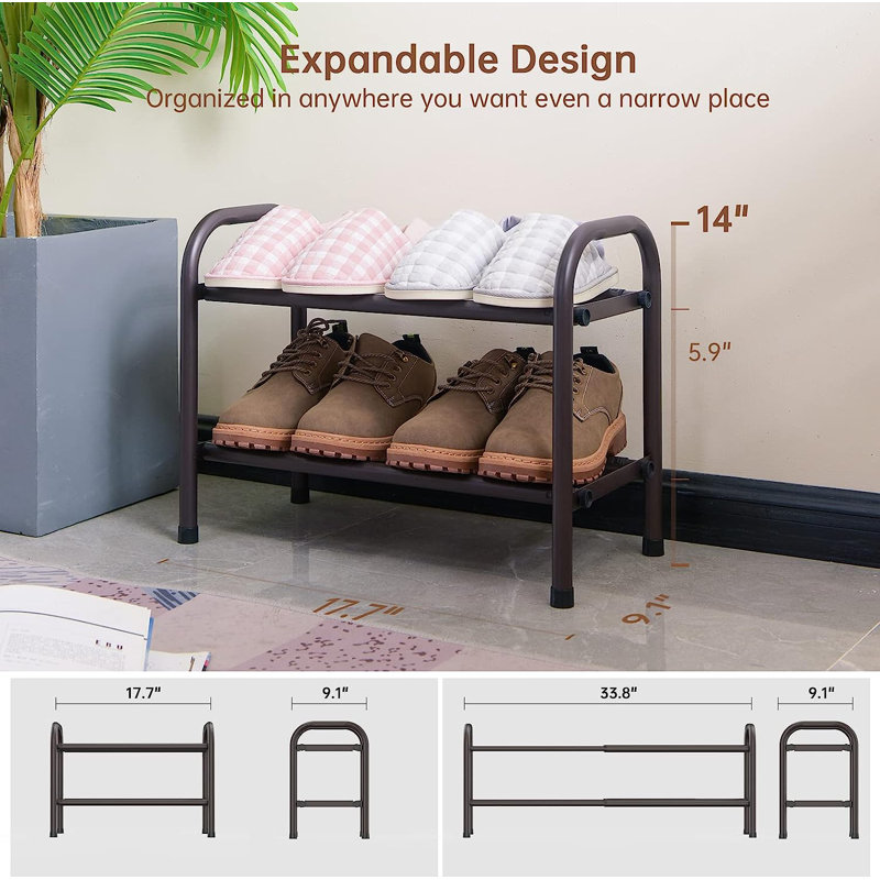 Support à chaussures pour 8 paires, Bronze