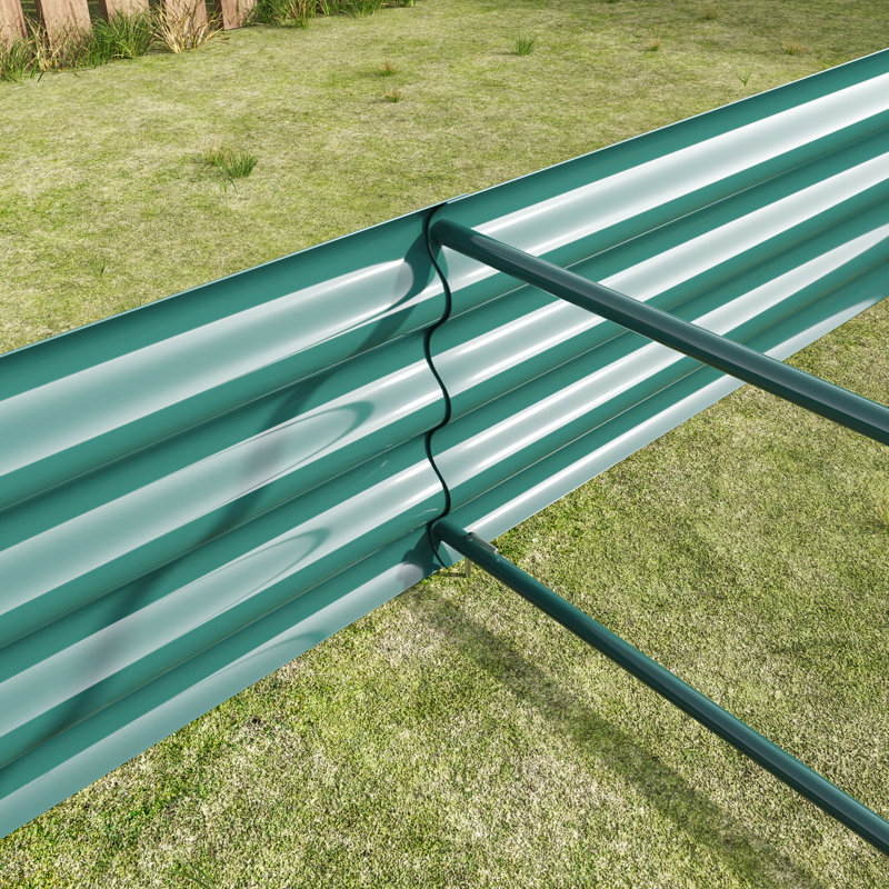 Metal Raised Garden Bed 7.6X3.7X0.98Ft - For Flower, Veggie, Herb Planting Quick Assembly, Rust, Strong Vegetable, Planter Fast To Build, Rust-, Long-Lasting