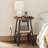 End Table With Charging Station, 2 USB ports, 2 Power Outlets, and 2-Tier Round Storage Shelves