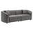Kaori 87.5 in Mid-Century Modern Curved Upholstered Sofa-2063797186