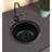 Aluminum Hand Hammered Essex Dual Mount Single Bowl Bar Prep Sink 12", Black