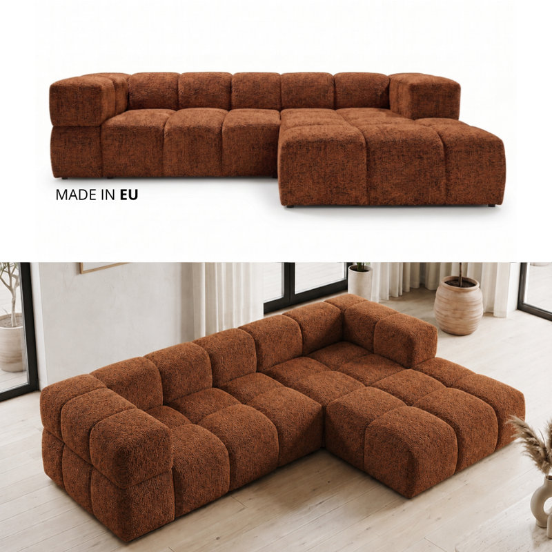 Rudalph 3 Seater Sectional, Right Hand Facing