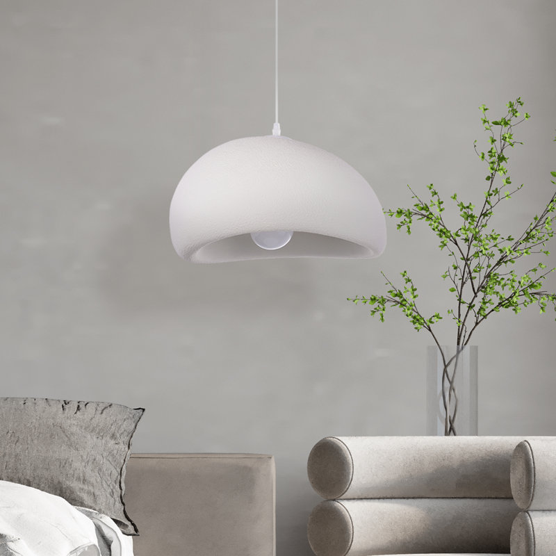 Hayyim 1 - Light Natural Geometric Pendant, 9.87"H x 15.74"W x 15.74"D