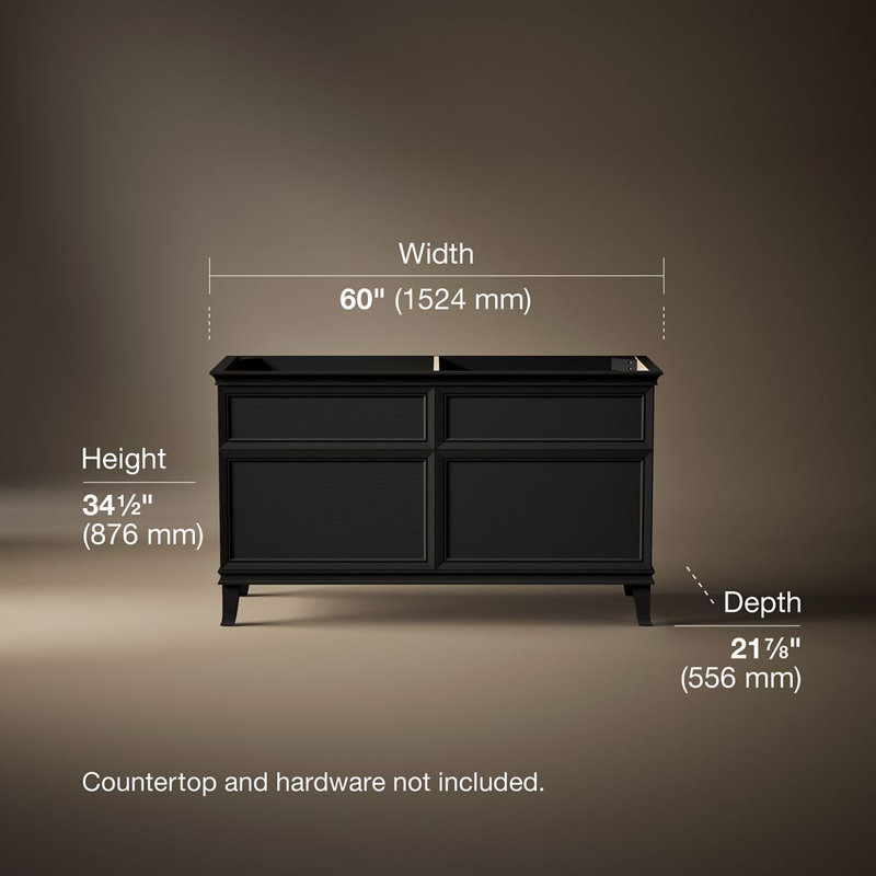 Artifacts Vanity 60 Inches, Black