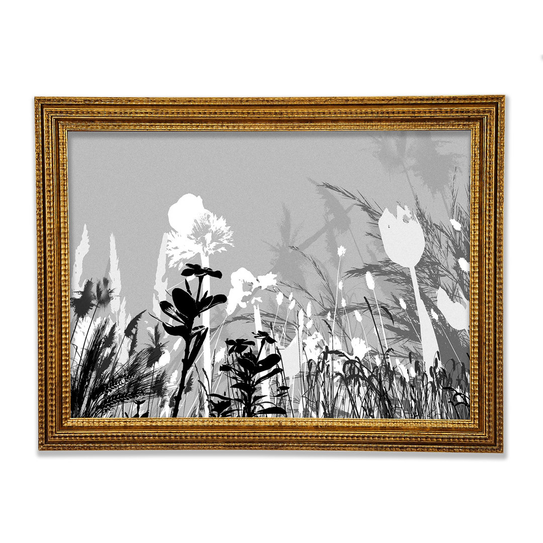 Silver Splash Blumen - Druck