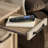 Modern Side Table With Pull-Out Shelf And Drawer, Durable Metal Runners, Safety Stops, And Versatile Storage Design