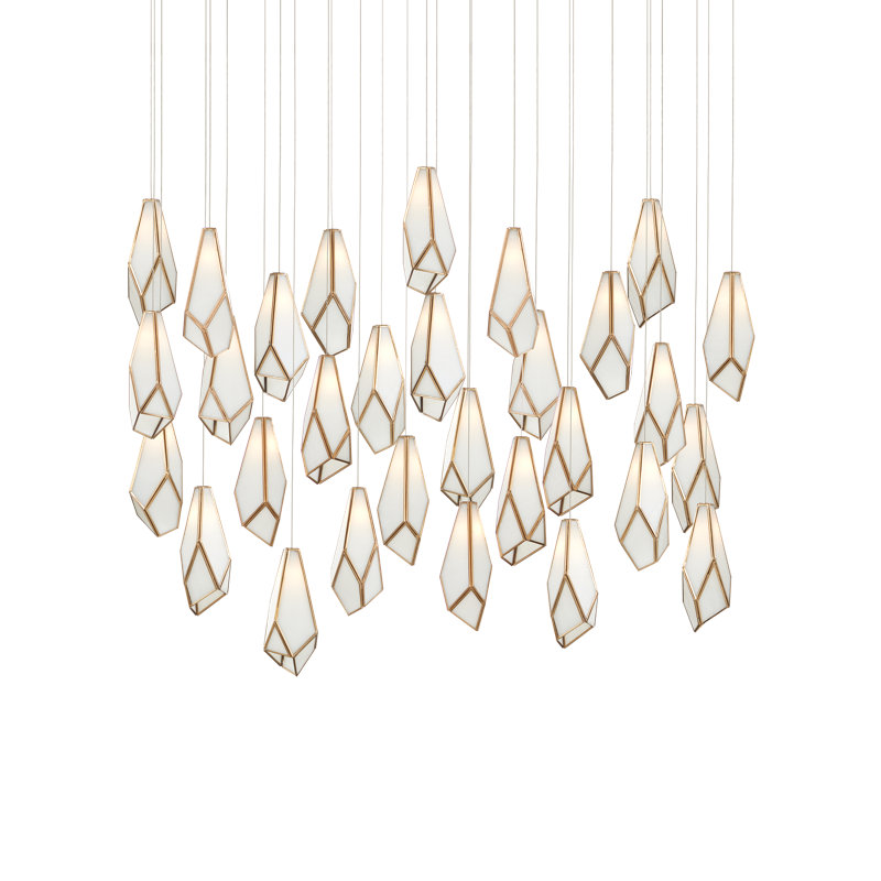 Luminaire suspendu 30 lumières Glace White