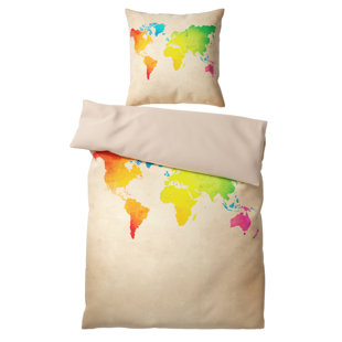 Cotton No Pattern Duvet Cover Set with Pillowcases Included