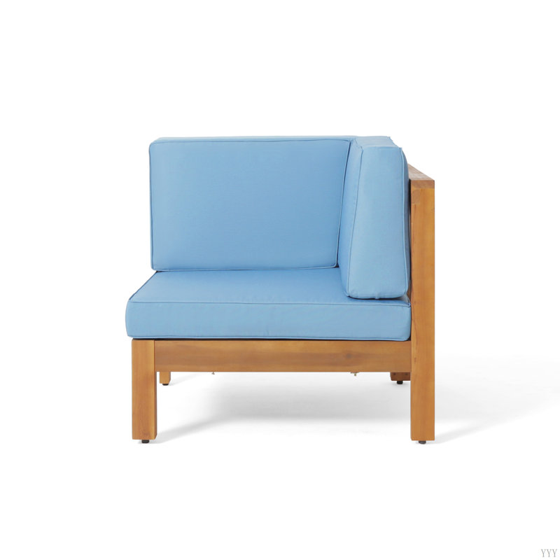 FAUTEUIL DE COIN BRAVA, Bois, Bleu