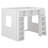 Queen Size Loft Bed With Storage Cabinets And Shelves, Bookshelf, Wooden Loft Bed Frame With Full-Length Guardrail And Ladder-500629569