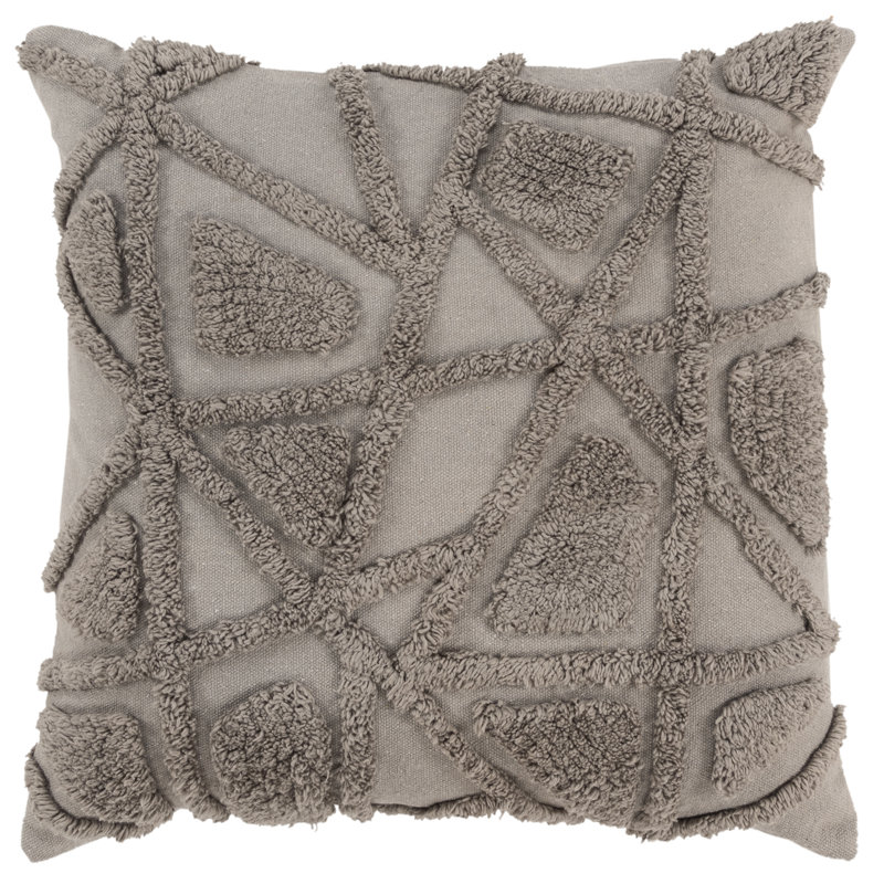  Square Throw Cushion, Gray