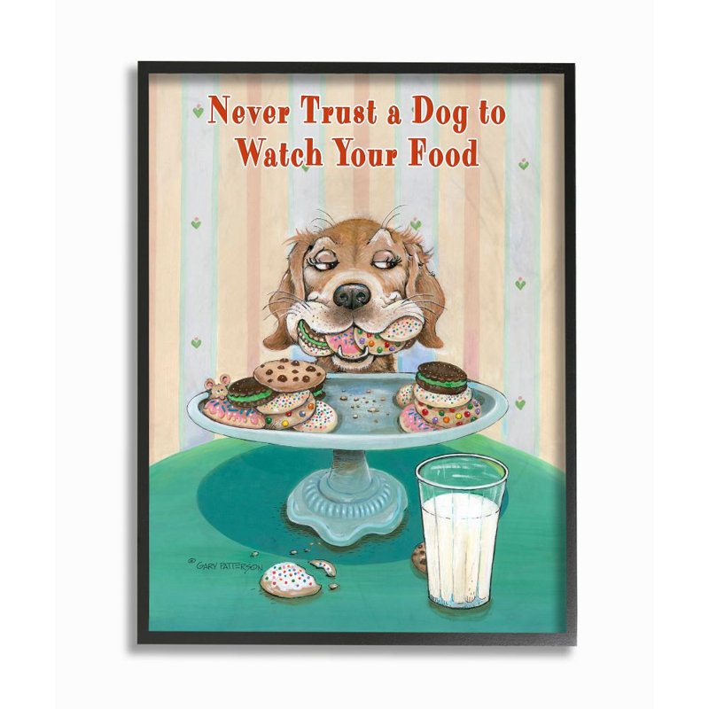 « never trust », reproduction d’animal animé amusant, "par gary patterson, impression, Giclée encadrée noir minuit