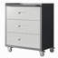 Armoire de rangement en métal robuste avec roulettes - Armoire à outils à 3 tiroirs pour les solutions de rangement de garage, de bureau et de maison