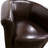 Faux Leather Swivel Barrel Chair-18795554