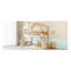 Lit superposé simple au-dessus d'un lit simple en bois avec toit, fenêtre, échelle, naturel