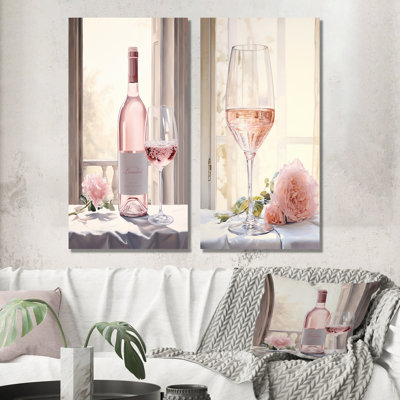 Sancerre Serenity - Ensemble de 2 impressions sur toile de vin