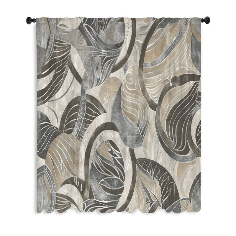 Rideau transparent en polyester Glavine, L 50 po x L 84 po