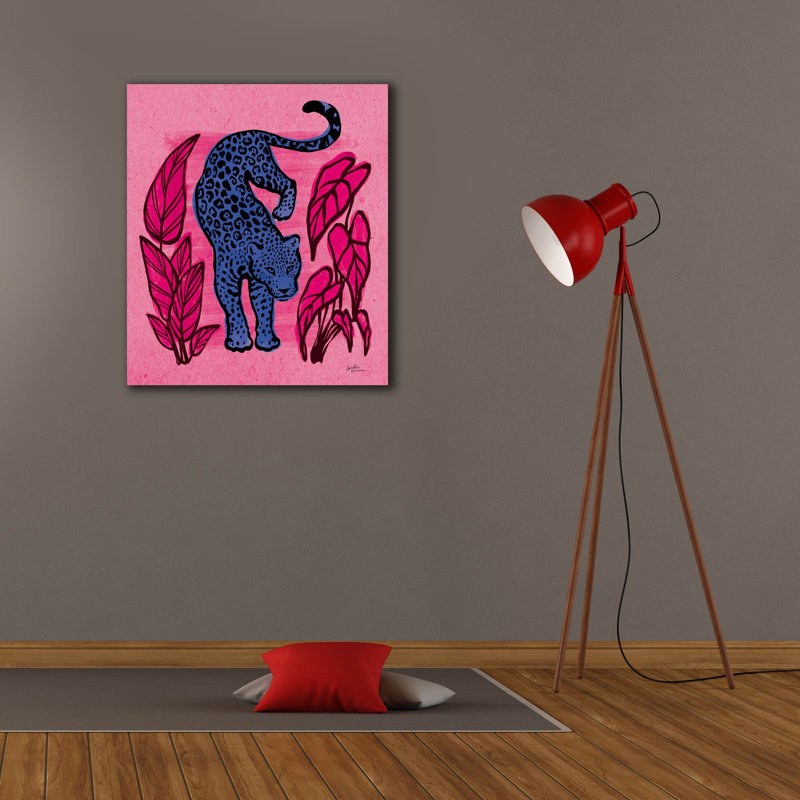 Art mural sur toile Epic Graffiti «Jungle Cats 1 Bright» par Janelle Penner, H 30 po x l 26 po x P 1,5 po