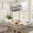 Christasia 5 - Light Iron Dimmable Kitchen Island Square / Rectangle Chandelier