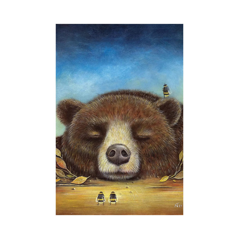 «Sleeping Giant» par Neil Thompson - impression d'art graphique, Toile tendue, H 12 po x l 8 po x P 0,75 po
