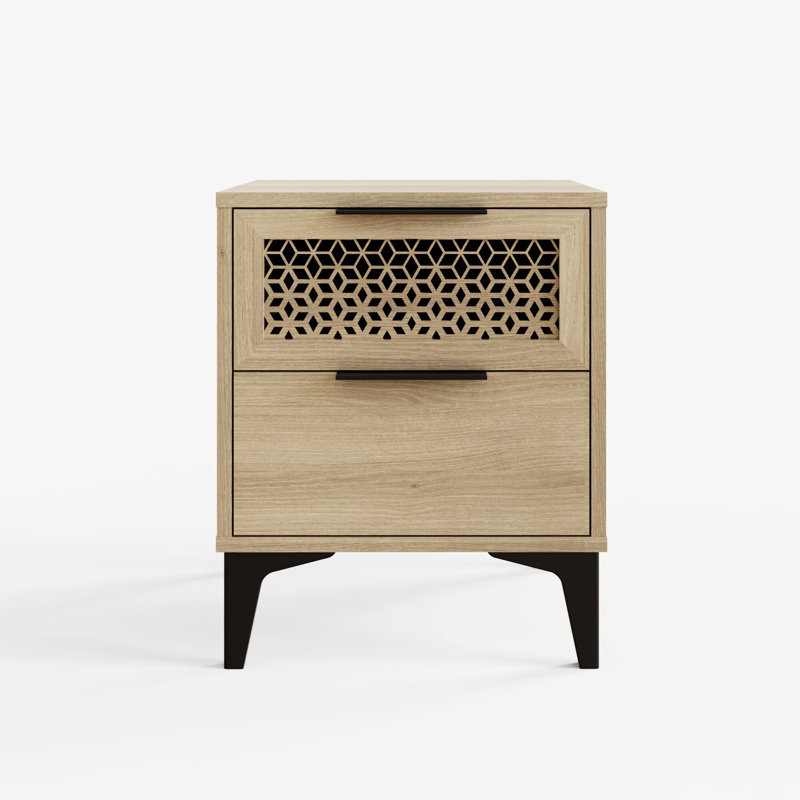 39.4cm W Manufactured Wood Bedside Table