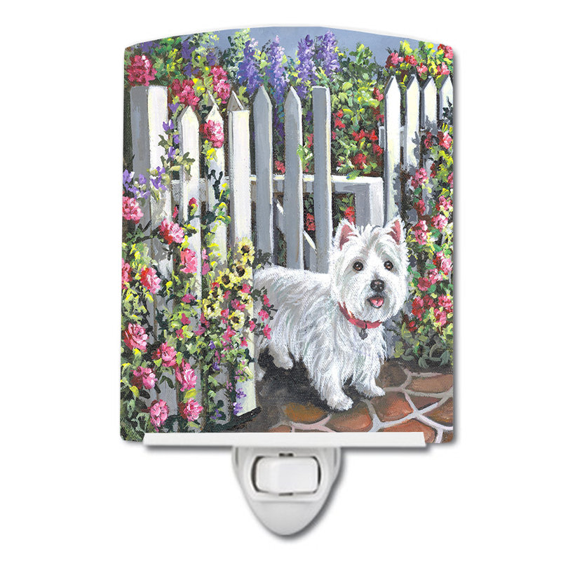 Veilleuse Westie, Westie à la porte