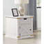 Table de bout de style rustique blanc antique avec table de bout et tiroirs