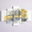 Styron Moving in and Out of Traffic II Yellow Grey' Print Multi-Piece Image on Canvas