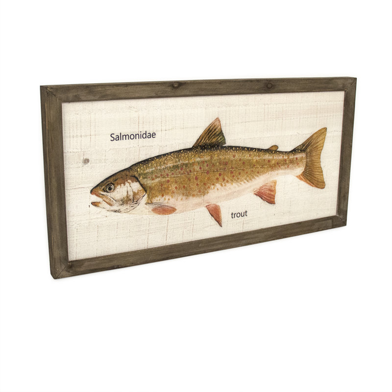Trout Print, 15.75" H x 31.2" W x 1.5" D