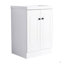 Meuble-lavabo autoportant 24 po avec lavabo en résine et 2 portes d'armoire à fermeture en douceur (emballage KD)-494495712