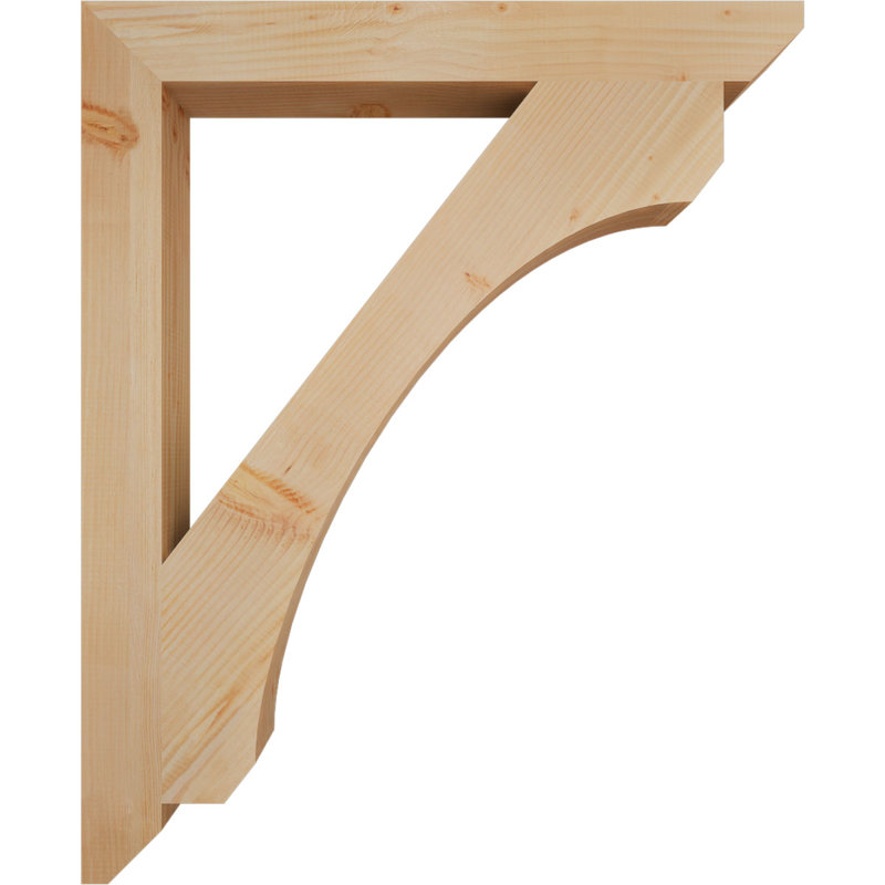 Support en bois / corbeau, Douglas (lisse), H 44 po x l 3,5 po x P 36 po