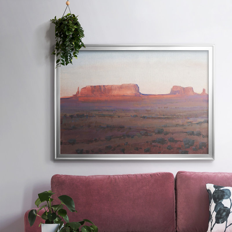Red Rocks At Dusk I, reproduction d'art sur toile, Argent, H 14 po x l 20 po x P 1,5 po