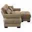 Oversized Camel Velvet 2-Seater Loveseat with Ottoman, Round Bolster Armrests L-Shaped Sofa with Pillows for Living Room Bedroom Loft