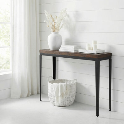 Console Omaha, bois massif et métal 47,5 po