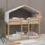 Lit superposé simple en bois avec tente pour enfants - Dream Playhouse Design-1099116982