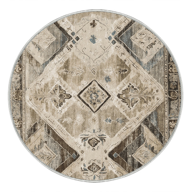 Sacred Bloom Rug, Round 5'