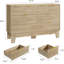 Commode cannelée 8 tiroirs, commode de 47 po de largeur avec poignée en métal, meuble télé en bois pour commode, armoire de rangement moderne pour le salon, le couloir