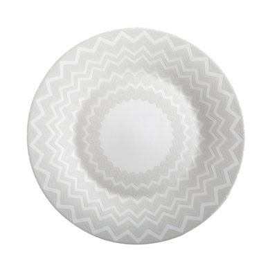 Plat de service Missoni ZIG ZAG blanc diam. 12,5 po