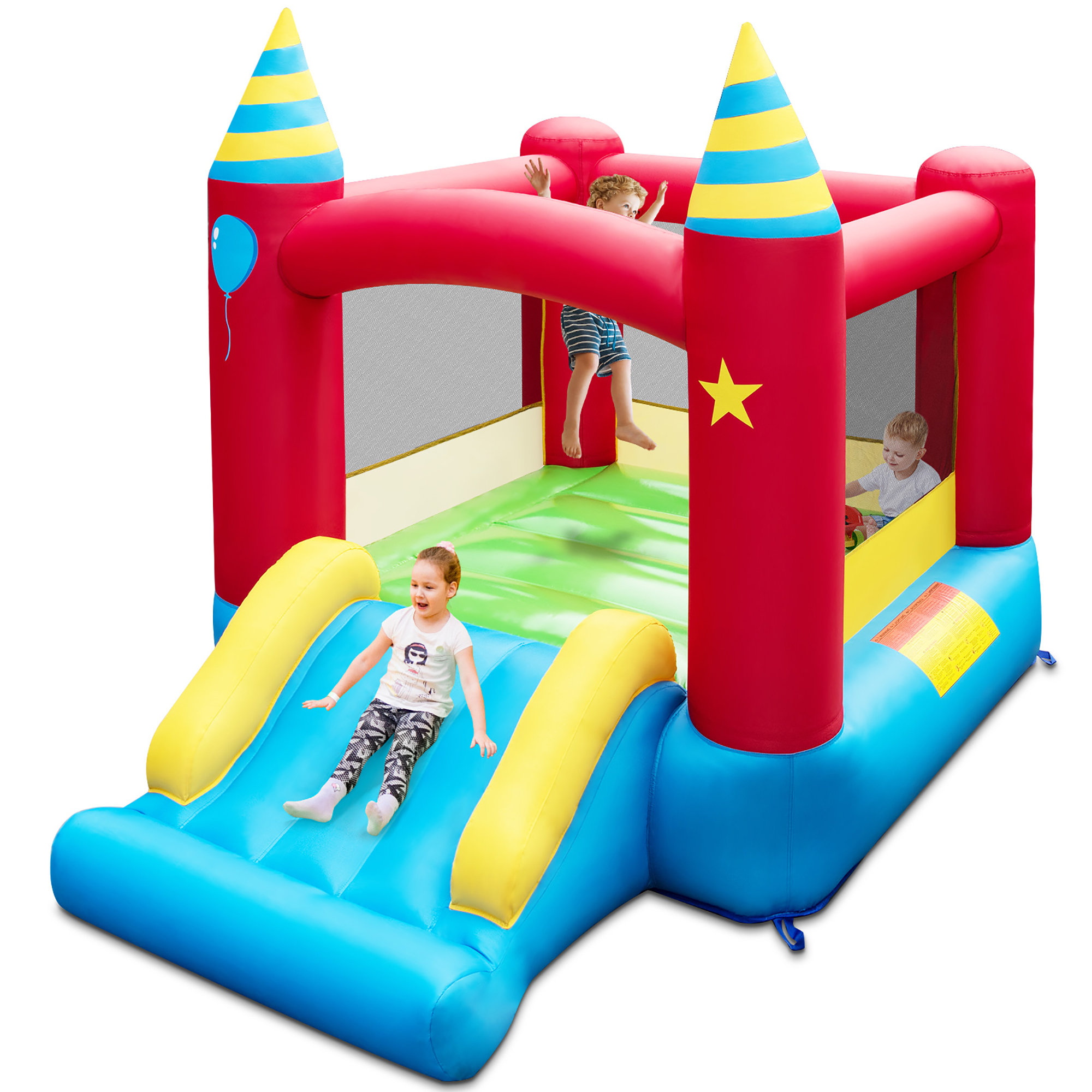 costway-8-5-x-6-2-bounce-house-with-slide-without-blower-reviews