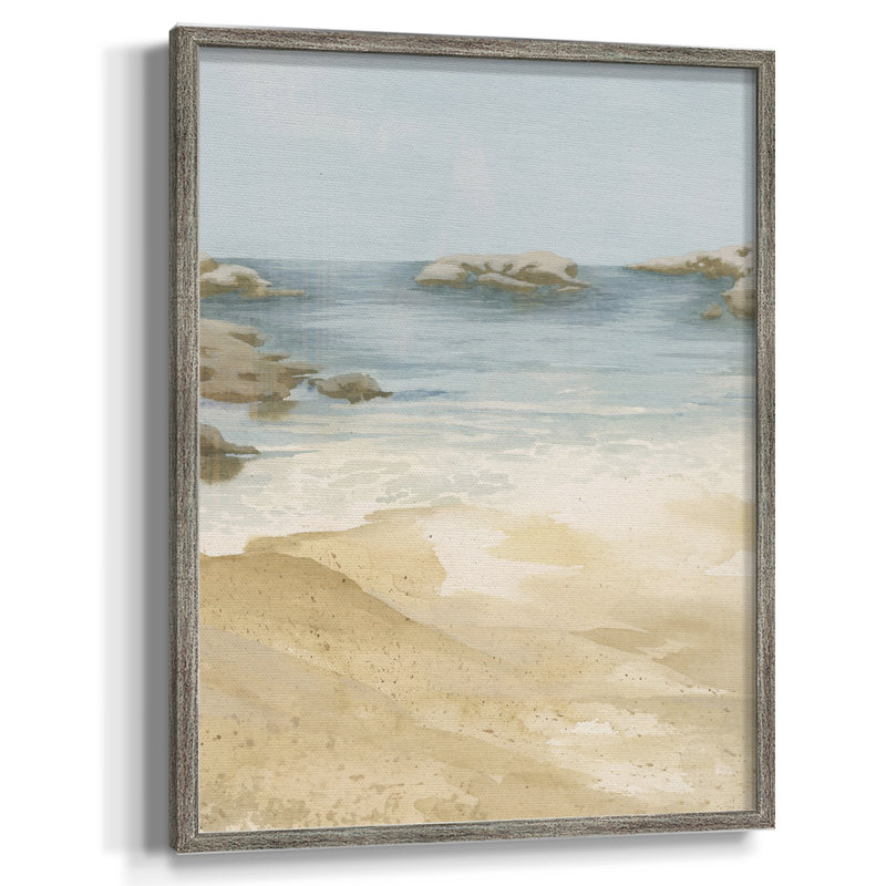 Tranquil Beach I, reproduction encadrée - bois massif, H 30 po x l 24 po