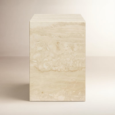 Enez 14" Genuine Marble End Table