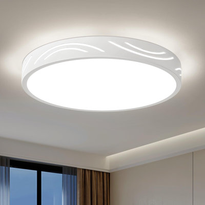 Modern Dimmable Ceiling Light Fixture,5CCT In One LED Flush Mount Kitchen Lights,Round Close To Ceiling Lamp For Hallway Entryway Bedroom Living Room Laundry Room Bathroom(White,11.81 In,ETL Listed)