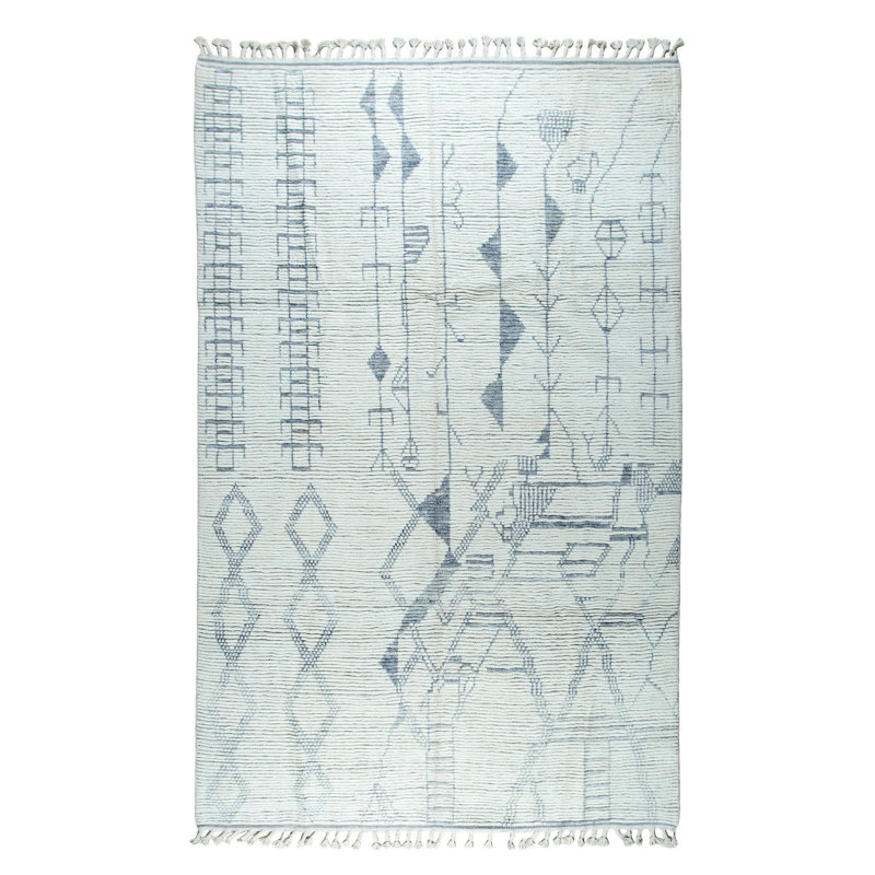 Marrakech Ivory Echoform Hand-Knotted Rug