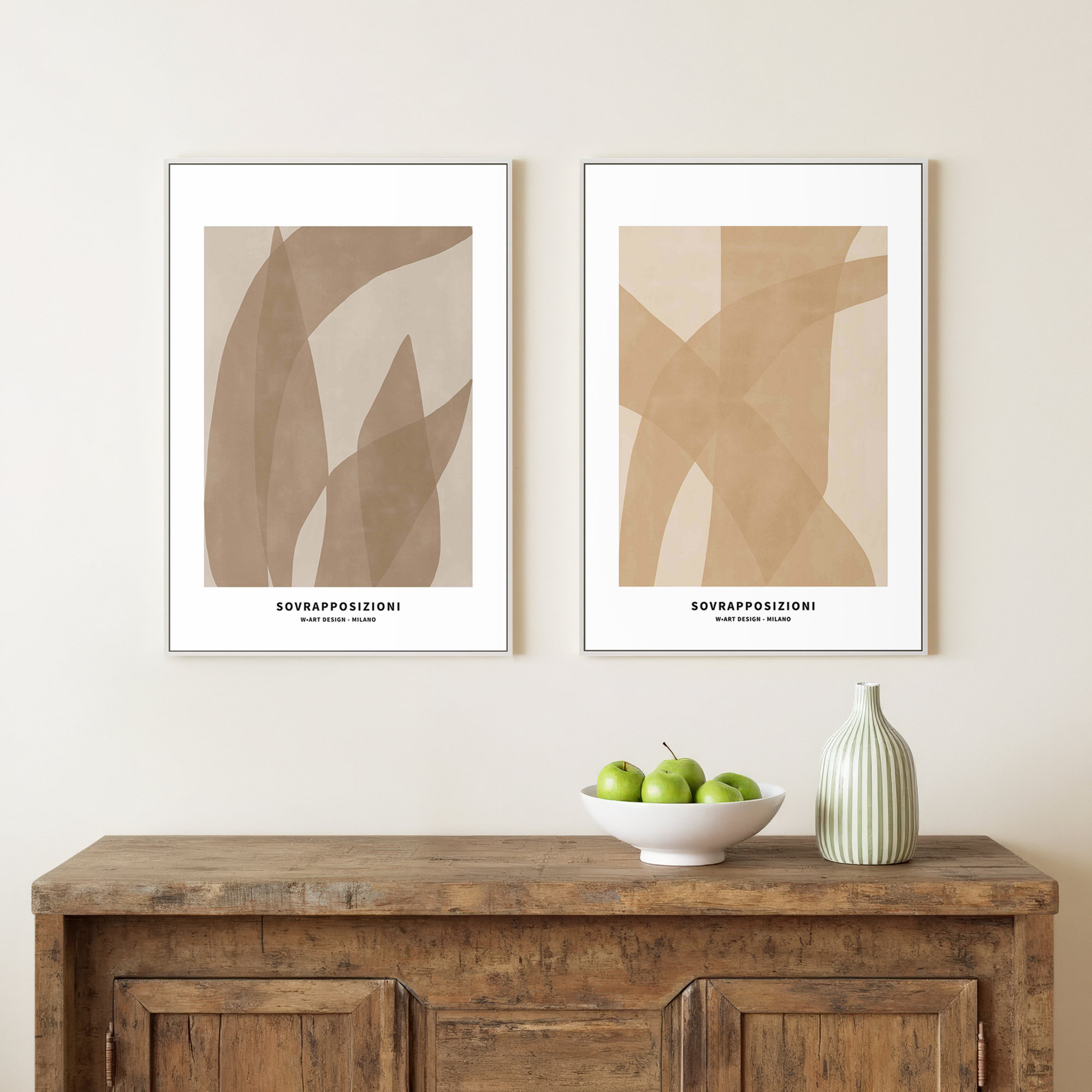 Marine Flora 1 And 2, 20" H x 14" W x 1.25" D, White