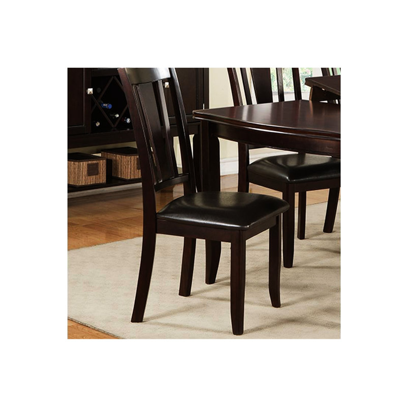 Chaises de salle à manger contemporaines en similicuir brun (lot de 2) - Assise moderne et élégante avec 2 coussins, design ravissant