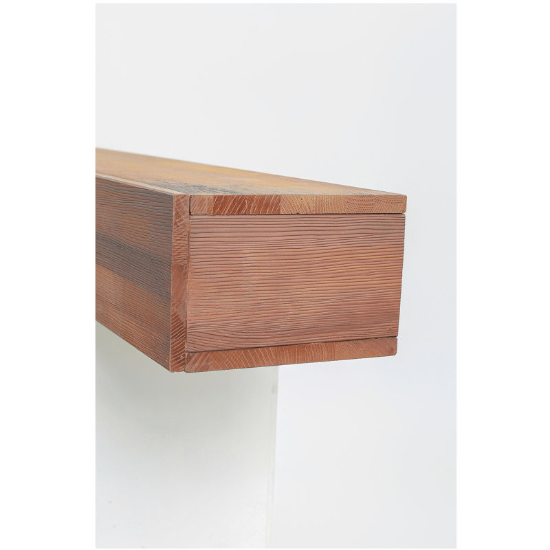 60" Rustic Wood Fireplace Mantel, Wall-Mounted & Floating Shelf for Home Decor