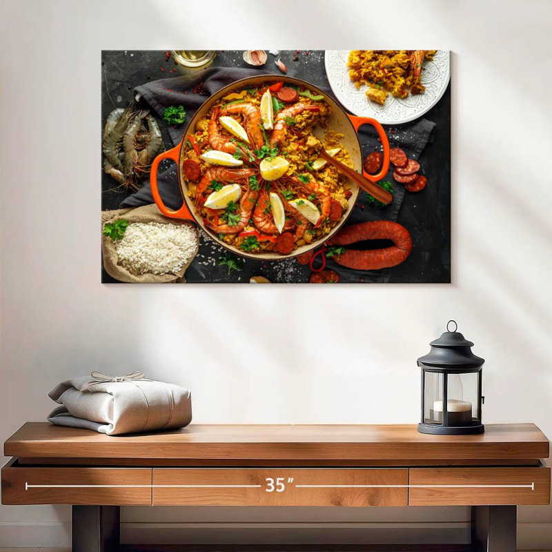 Paella aux fruits de mer Yarlin, H 8 po x l 12 po