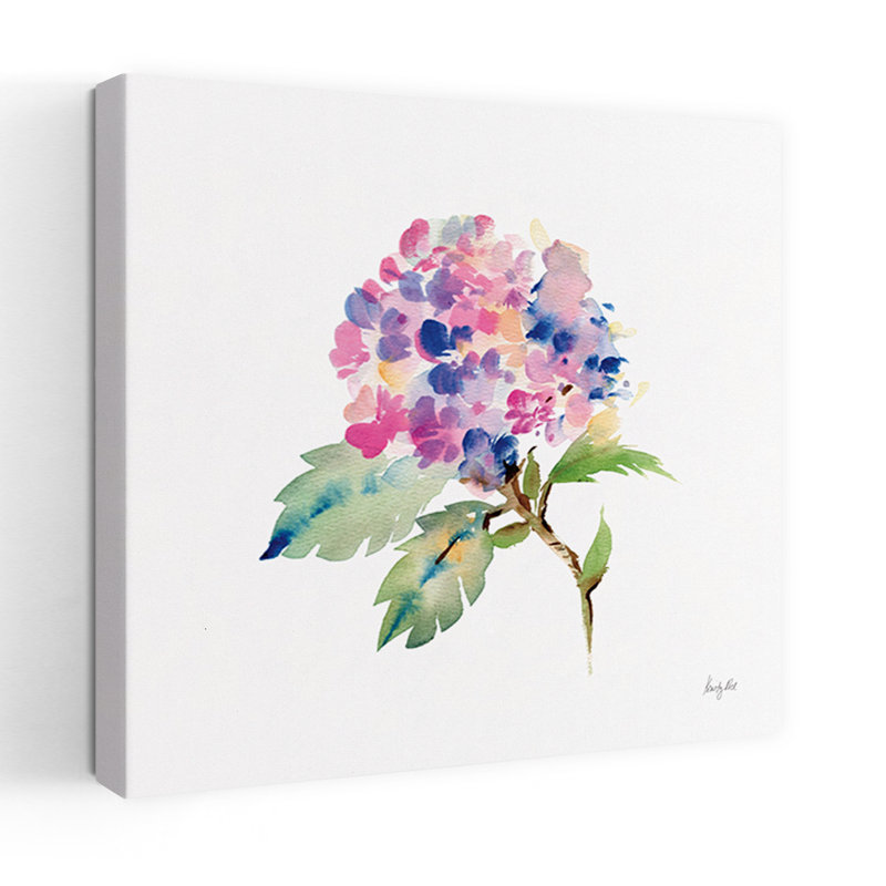«Happy Hydrangea», impression d'art contemporain abstrait paysage d'hortensia contemporain, 32" H x 32" W