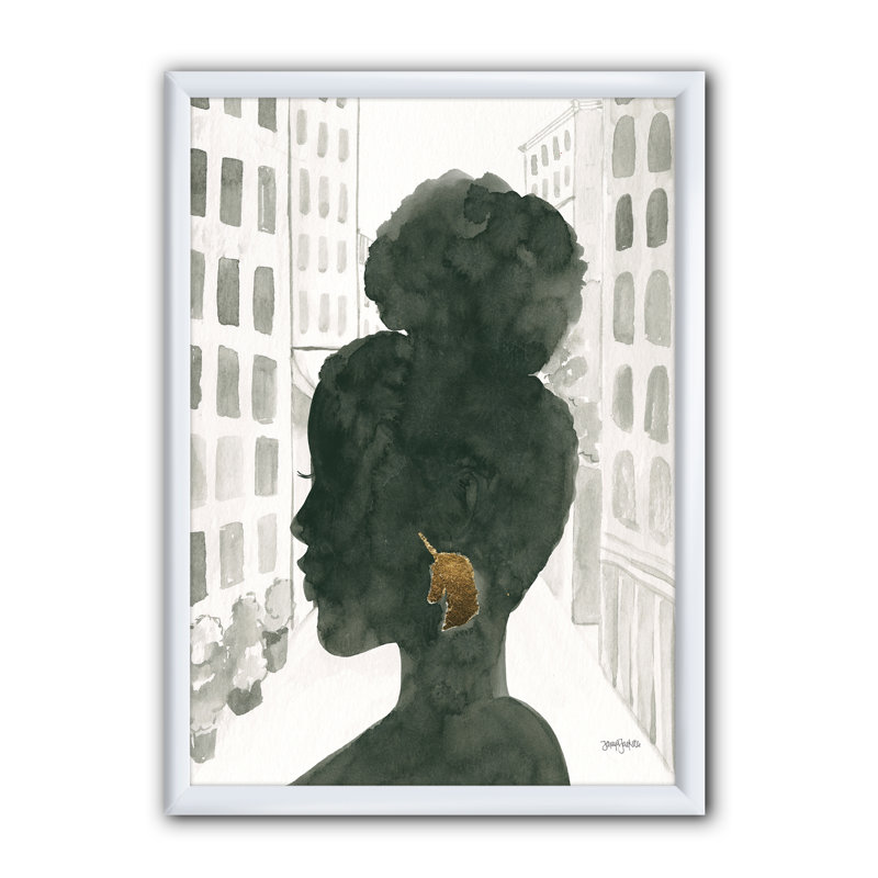 « glam rose ladies ii »-reproduction d’image sur toile, H 20 po x l 12 po x P 1po, Cadre blanc